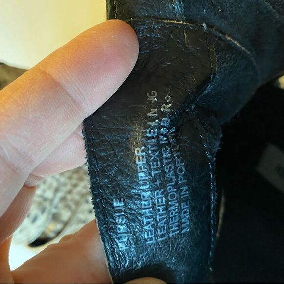 Steve Madden studded buckle zipper combat ankle boots PURSUE snakeskin leather 7 - Picture 4 of 10